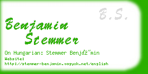 benjamin stemmer business card